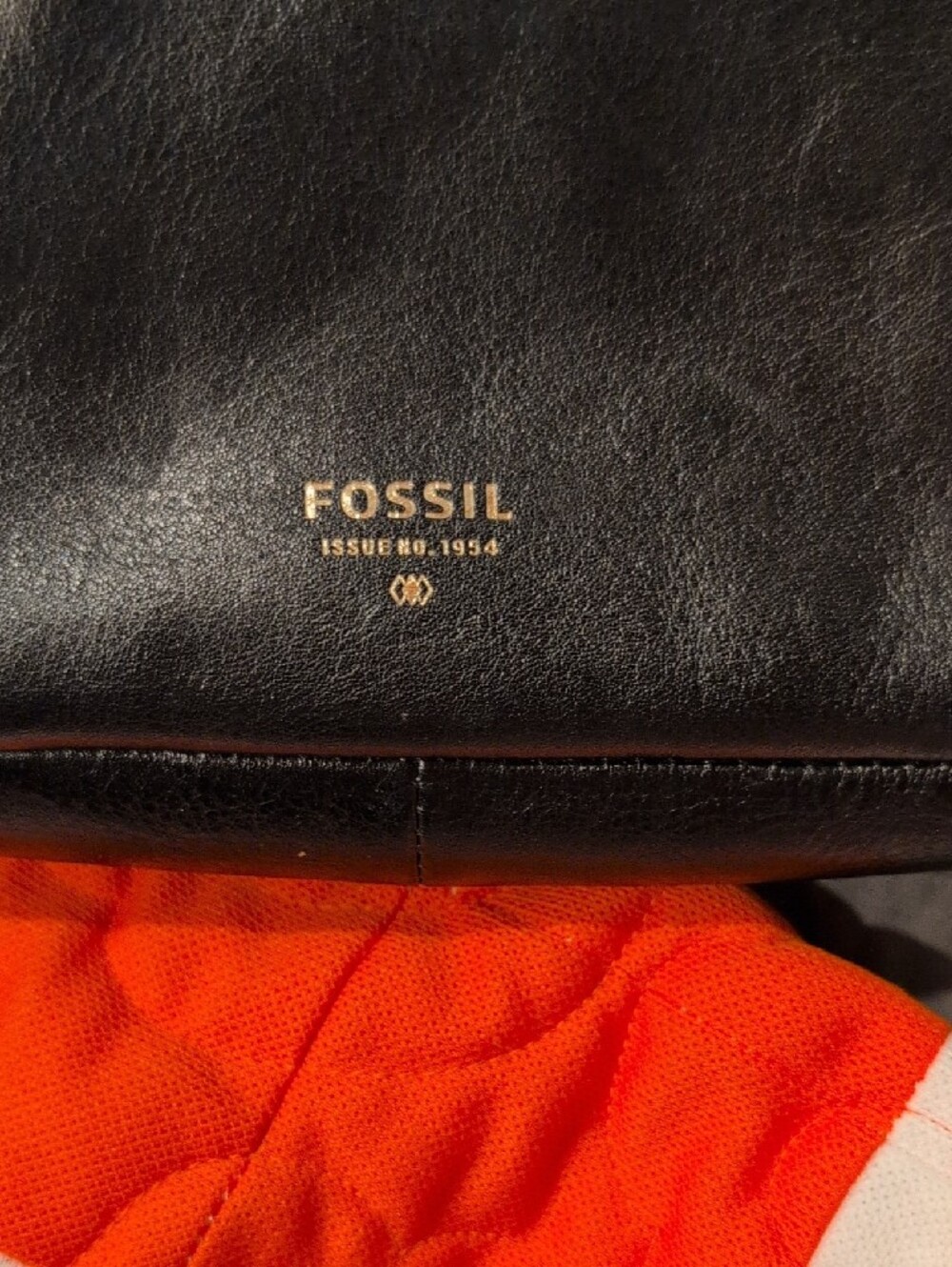 Fossil Black Leather Adjustable Strap Crossbody - Picture 2 of 5